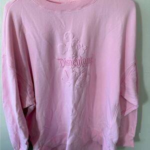 Disneyland Resort Light Pink Women's Crew Neck Sweatshirt Size Small NWT Disney